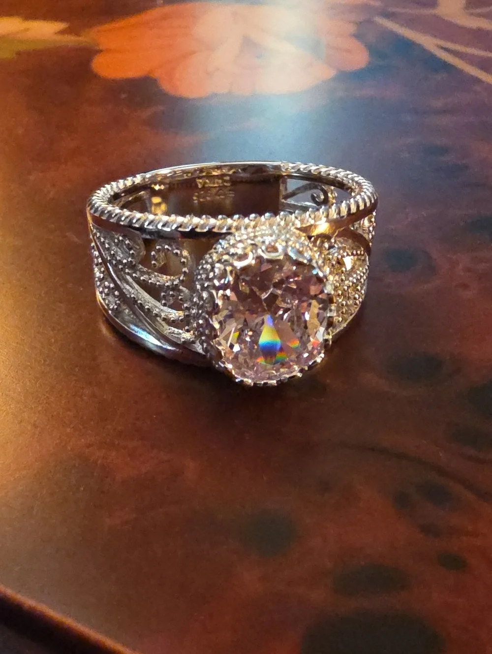 Bella Luce(R) Rhodium Over Silver Ring Size 10